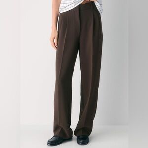 Aritzia Chocolate Wide Leg Pants